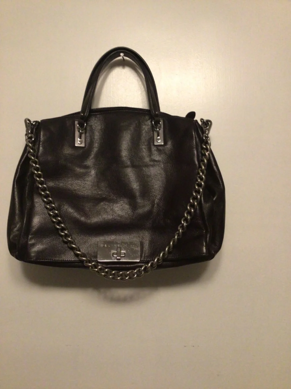 Celine “Watch Me Work” 2 way chain strap with lock and key leather bag